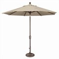 Simplyshade SimplyShade 9 ft. Octagon Push Button Tilt Market Umbrella  Antique Beige SSUM92-0900-A5422